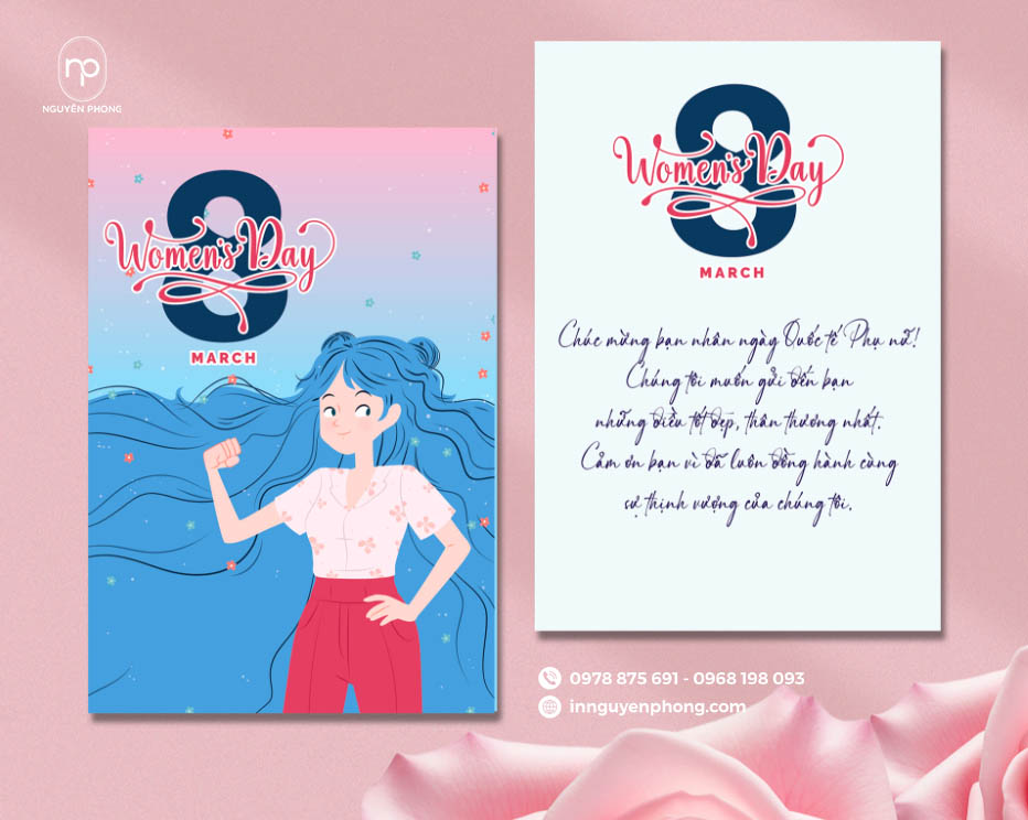 Kích thước thiệp được tùy chỉnh theo yêu cầu của khách hàng